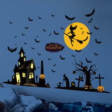 Miico,XL891,Cartoon,Sticker,Halloween,Sticker,Removable,Sticker,Decoration,Witch