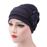 Womens,Paste,Large,Flower,Solid,Beanies,Casual,Luxury,Cotton,Outdoor,Bonnet