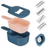 Multifunction,Drain,Basket,Kitchen,Fruit,Vegetable,Grater,Peeler,Blades,Cutter