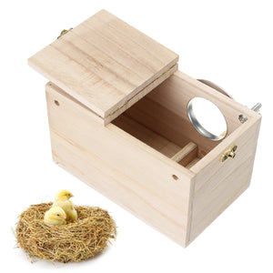 Budgie,Wooden,Breeding,Boxes,Aviary,House,Nesting,Stick,Window,Security
