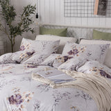 Bedding,Printed,Flowers,Comforter,Quilt,Cover,Pillowsilp,Cotton,Duvet,Cover,Textile