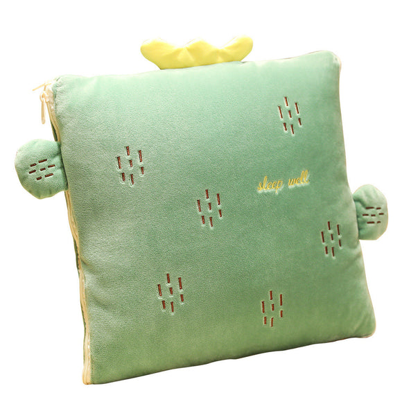 Sleeping,Pillow,35*35cm,Foldable,Cartoon,Cactus,Blanket,Condition,Blanket,Cushion,Travel,Blanket