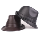 Leather,Winter,Thicken,Grandpa,Bowler