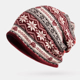 Women,Ethnic,Style,Snowflake,Pattern,Outdoor,Windproof,Scarf,Turban,Beanie