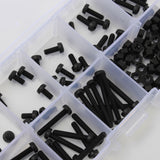 160Pcs,Metric,Black,Nylon,Phillips,Screw,Assortment