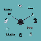 Emoyo,JM026,Creative,Large,Clock,Modern,Clock,Mirror,Numbers,Stickers,Office,Decorations