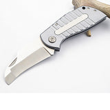 185mm,4CR14,Stainless,Steel,Blade,Aluminum,Handle,Folding,Knife,Keychain,Outdoor,Tactical,Knife