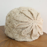 Ethnic,Style,Handmade,Knitted,Women,Retro,Elegant,Flower,Beret,Beanie