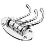 Silver,Triple,Swivel,Hooks,Folding,Swing,Mount,Alloy,Clothes,Towel,Hanger