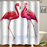 Flamingo,Waterproof,Bathroom,Shower,Curtain,Toilet,Cover,Floor,Bathroom,Hooks