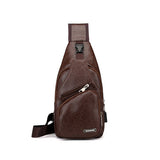 Casual,Outdoor,Travel,Charging,Sling,Leather,Chest,Crossbody