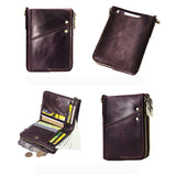 Blocking,Genuine,Leather,Wallet,Short,Purse,Coins,Holder