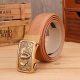 125CM,Business,Genuine,Leather,Durable,First,Layer,Leather,Automatic,Buckle