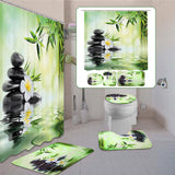 Bamboo,Printing,Waterproof,Bathroom,Shower,Curtain,Toilet,Cover,Carpet