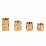 Suleve,M8BN1,120Pcs,Brass,Cylinder,Knurled,Threaded,Round,Insert,Embedded,Assortment