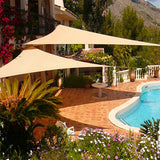 12x12x12ft,Beige,Triangle,Shade,Sails,Patio,Garden,Outdoor,Facility,Activities