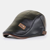 Leather,Autumn,Winter,Solid,Velvet,Fashion,Leather,Adjustable,Beret