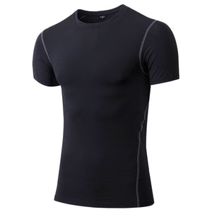 YUERLIAN,Fitness,Tight,Tennis,Soccer,Jersey,Demix,Sportswear,Quick,Compression,Men's,Short,Sleeve,Running,Shirt