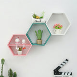 Hexagon,Mounted,Shelf,Decorative,Frame,Bookshelf,Decorations,Display,Stand,Organizer,Office,Living,Bathroom