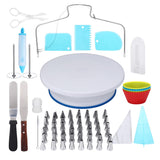 73Pcs,Rotating,Turntable,Decorating,Tools,Baking,Flower,Icing,Piping,Nozzle