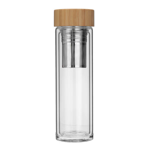 450ml,Double,Glass,Water,Bottle,Outdoor,Sports,Traveling,Camping,Water
