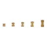Suleve,M2.5BN1,150Pcs,Brass,Cylinder,Knurled,Round,Insert,Embedded,Assortment