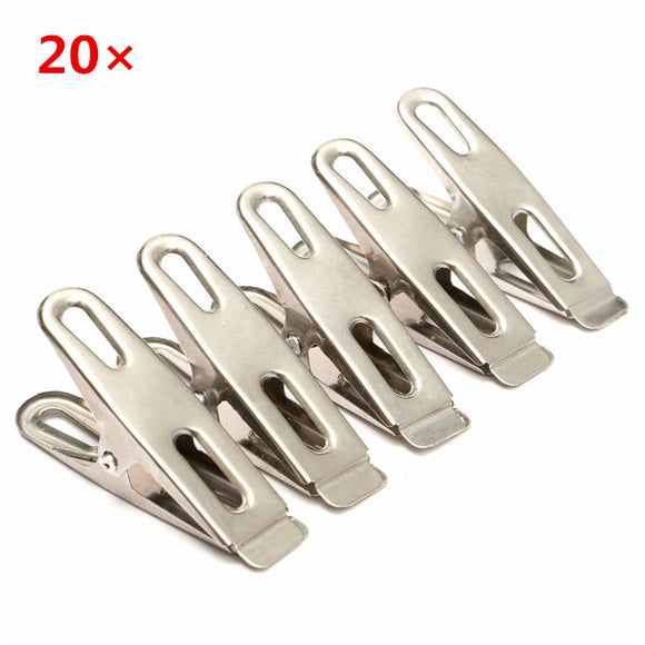 20Pcs,Stainless,Steel,Clips,Windproof,Securing,Buckle