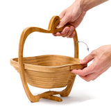 Collapsible,Apple,Shaped,Bamboo,Basket,Kitchen,Fruit,Storage,Centerpiece,Decorations