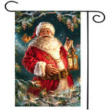 30x45cm,Christmas,Santa,Claus,Polyester,Welcome,Garden,Holiday,Decoration