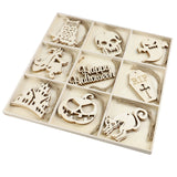 Wooden,Halloween,Ghost,Pendant,Festival,Party,Props,Hanging,Crafts,Decoration