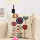 Concise,Style,Flower,Pattern,Decoration,Cushion,Cover,Square,Linen,Pillow