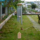 Silver,Tubes,Chimes,Garden,Windbells,Decor