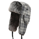 Womens,Vogue,Plaid,Velvet,Earmuffs,Ushanka,Trapper,Outdoor,Windproof,Russian