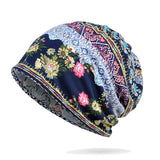 Women,Cotton,Flower,Printing,Beanie,Gaiter,Shield