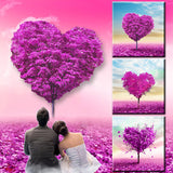 32x32cm,Purple,Diamond,Painting,Resin,Rhinestone,Scenery,Cross,Stitch