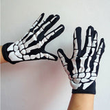 Fashion,Halloween,Skeleton,Ghost,Demon,Elastic,Skull,Gloves