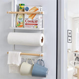 Magnetic,Refrigerator,Fridge,Sidewall,Paper,Towel,Holder,Storage,Shelf,Kitchen,Organizer,Space,Saver