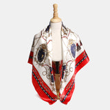 Women,Imitation,Carriage,Chain,Pattern,Elegant,Square,Scarf,Shawl