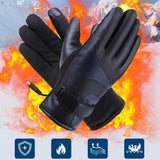 Unisex,Charging,Heating,Touchscreen,Outdoor,Winter,Electric,Riding,Waterptoof,Windproof,Leather,Gloves