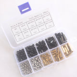 Suleve,M3BN6,180Pcs,Screw,Standoff,Nylon,Stainless,Steel,Brass,Standoff,Screw,Assortment,Storage