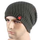 Thick,Velvet,Lining,Knitted,Winter,Outdoor,Skull,Beanie