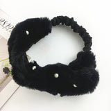 Fashion,Women,Velvet,Pearl,Headwear,Comfortable,Travel,Casual,Headband