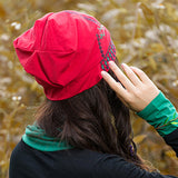Women,Ethnic,Embroidery,Cotton,Beanie,Vintage,Flower,Pattern,Elastic,Adjustable