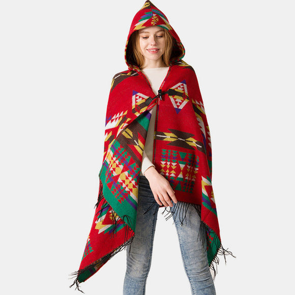 Women,Bohemian,Etnic,Style,Imiation,Cashmere,Buckle,Winter,Outdoor,Shawl