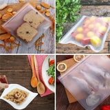 10Pcs,Multifunction,Reusable,Silicone,Storage,Grade,Preservation,Freezer,Ziplock,Leakproof,Fruits,Vegetable,Kitchen,Organizer,Vacuum,Sealing