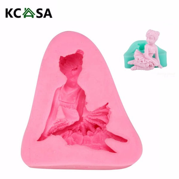 KCASA3D,Ballet,Silicone,Fondant,Chocolate,Mould,Sugarcraft