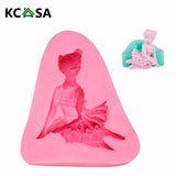 KCASA3D,Ballet,Silicone,Fondant,Chocolate,Mould,Sugarcraft