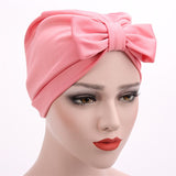 Women,Satin,Bowknot,Beanie,Solid,Elegant,Outdoor,Casual,Turban