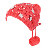 Women,Crochet,Knitting,Woven,Flower,Slouch,Beanie,Hanging,Decorative