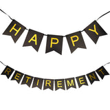 Happy,Retirement,Party,Decoration,Officially,Retired,Banner,Swirls